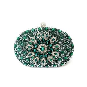 Emerald Green and Silver Clutch